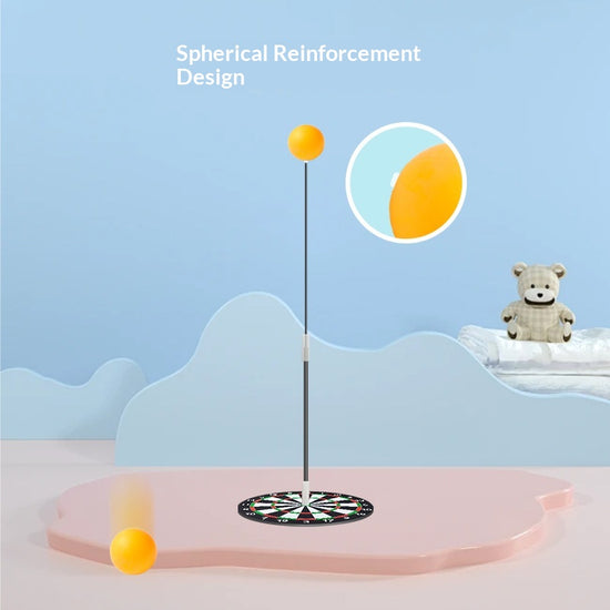 Home Use Elastic Shaft Table Tennis Trainer Racket Set