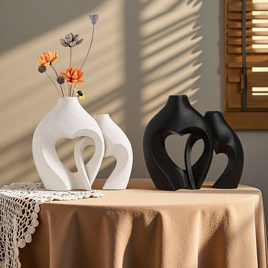 Geometric Flower Vase Set Modern Home Decor