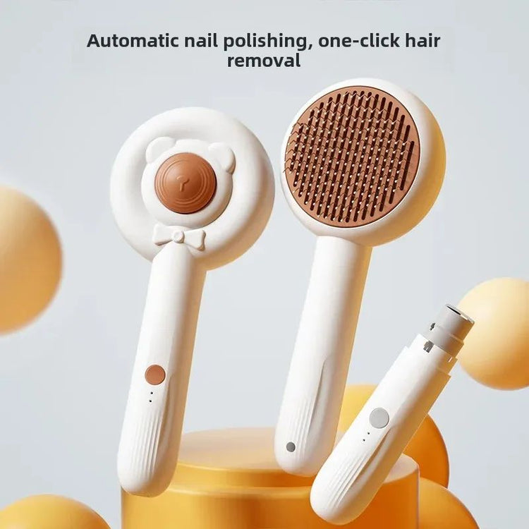 Nail Comb Rechargeable Pet Nail Grinder & Grooming Comb for Dogs & Cats 2-in-1 ...